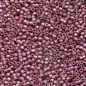 Delica Bead 11/0 - Frosted Opaque Glaze Rainbow Dark Red - 2308