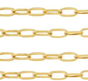 Edelstaal Ketting - jasseron ankerketting - 9x6mm - gold