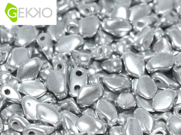 Gekko beads - 3x5mm - Aluminium Silver - 01700
