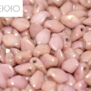 Gekko beads - 3x5mm - Chalk White Red Luster - 03000/14495