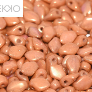 Gekko beads - 3x5mm - Chalk White Gold Luster - 03000/14497