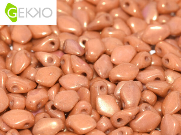 Gekko beads - 3x5mm - Chalk White Gold Luster - 03000/14497