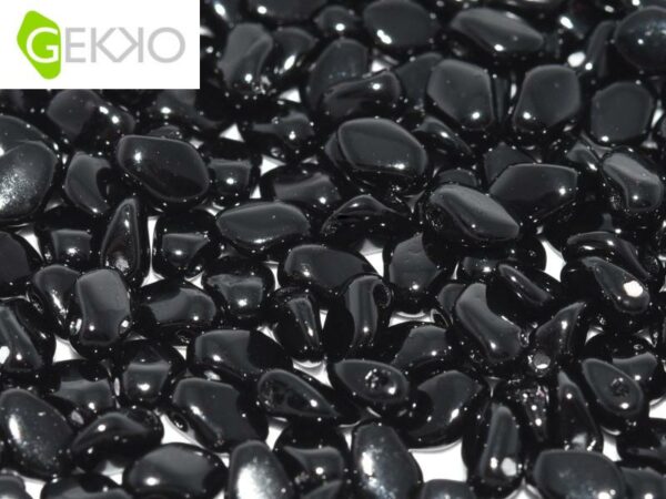 Gekko beads - 3x5mm - Jet - 23980