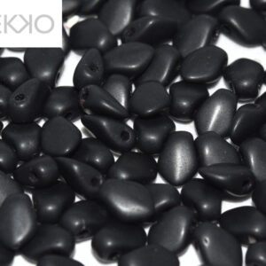 Gekko beads - 3x5mm - Jet Mat- 23980/ 84110