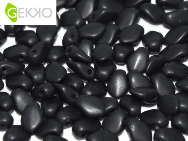 Gekko beads - 3x5mm - Jet Mat- 23980/ 84110