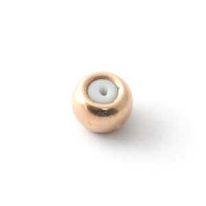 schuifslot bal 6mm met rubber - Rose gold