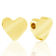 Tussenstukje hartje - Edelstaal Gold - 8x7mm - 69599