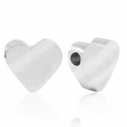 Tussenstukje hartje - Edelstaal Silver - 8x7mm - 69600