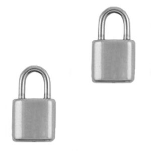 Bedeltje LOCK - Edelstaal Silver - 71285