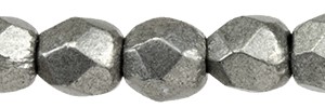 Firepolish Facet 3mm - saturated metallic Frost Gray - 1-03-07B08