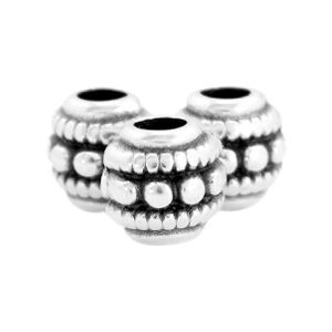 kraal metaal zilver - ca. 6mm - 42440