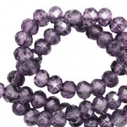 Briolette top quality - 4x3mm - Amethyst purple pearl shine coating - 72193