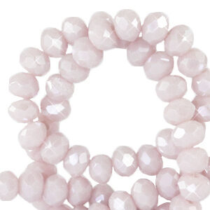 Briolette top quality - 4x3mm - Soft rose ash pearl shine coating - 72199