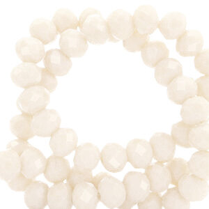 Briolette top quality - 4x3mm - Buttercream beige pearl shine coating - 72210