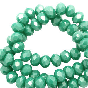 Briolette top quality - 4x3mm - Malachite green pearl shine coating - 72224