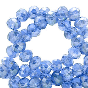 Briolette top quality - 4x3mm - Cerulean blue pearl shine coating - 72230