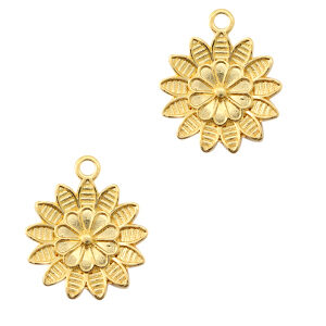 Bedeltje  Bloem - Gold - 73391