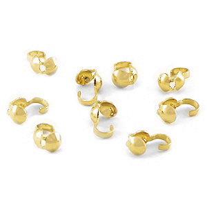 Kalotjes met haakje 3.5mm - Edelstaal - Gold - 74571
