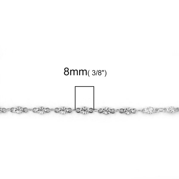 Edelstaal Ketting bloem - 8x4mm - B0101187 - SUPER PROMOTIE per 5 meter - Afbeelding 2