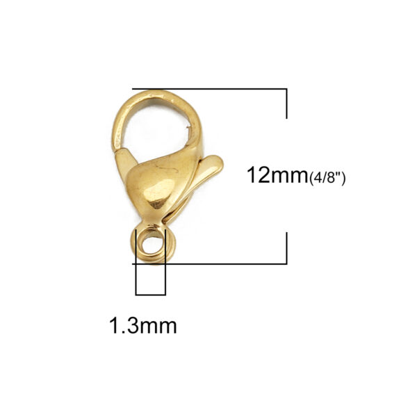 Karabijnslot 12mm - EDELSTAAL Gold -B0121222 - Afbeelding 2