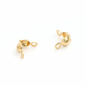 Kalotjes met oog 4mm - Edelstaal - Gold - PROMOTIE 100 stuks