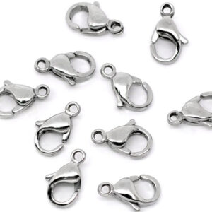 Karabijnslot 12mm - EDELSTAAL Silver -B10275 - PROMOTIE per 10 stuks