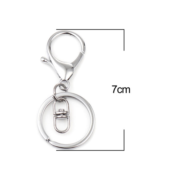 Sleutelhanger  + ring - 70x30mm - chromo plated - Afbeelding 2