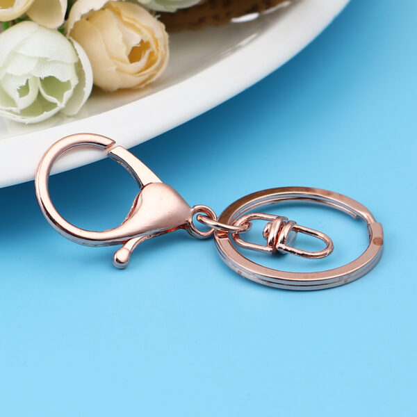 Sleutelhanger  + ring - 70x30mm - rose gold - Afbeelding 3