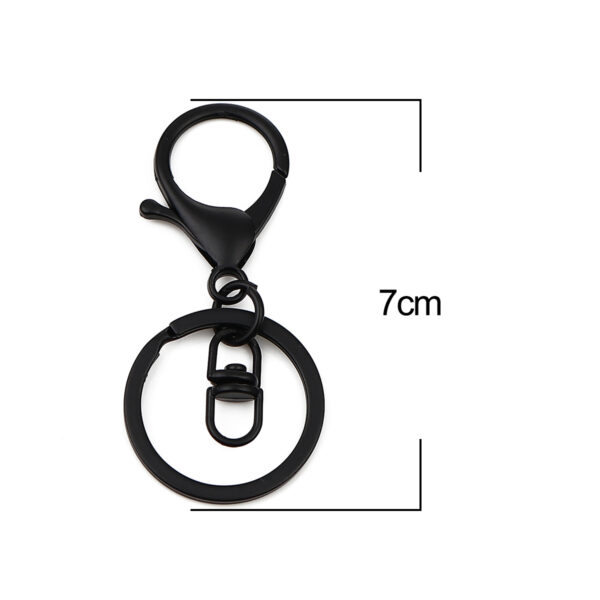 Sleutelhanger  + ring - 70x30mm - black - Afbeelding 2