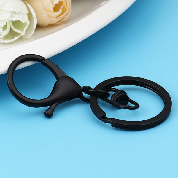 Sleutelhanger  + ring - 70x30mm - black - Afbeelding 3