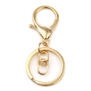 Sleutelhanger  + ring - 70x30mm - Gold plated