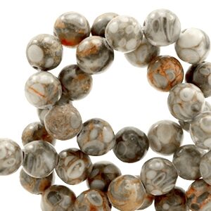 Natuursteen kralen 8mm - Natural grey Brown