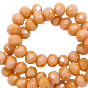 Briolette top quality - 4x3mm - Bronze orange pearl shine coating - 60971