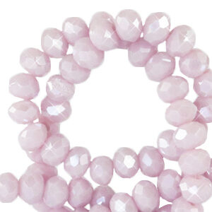 Briolette top quality - 4x3mm - Sweet lilac purple pearl shine coating - 64199