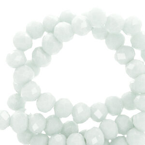 Briolette top quality - 8x6mm - Snow White pearl shine coating - 72212