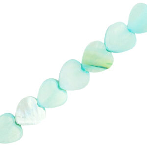 Schelp hartje - Paled turquoise blue - 72750