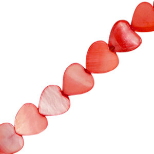 Schelp hartje - Coral red - 72756 - Promotie per 50 stuks