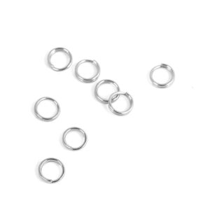 Ringetjes Dubbel 5mm EDELSTAAL - Silver - PROMO per 100 stuks