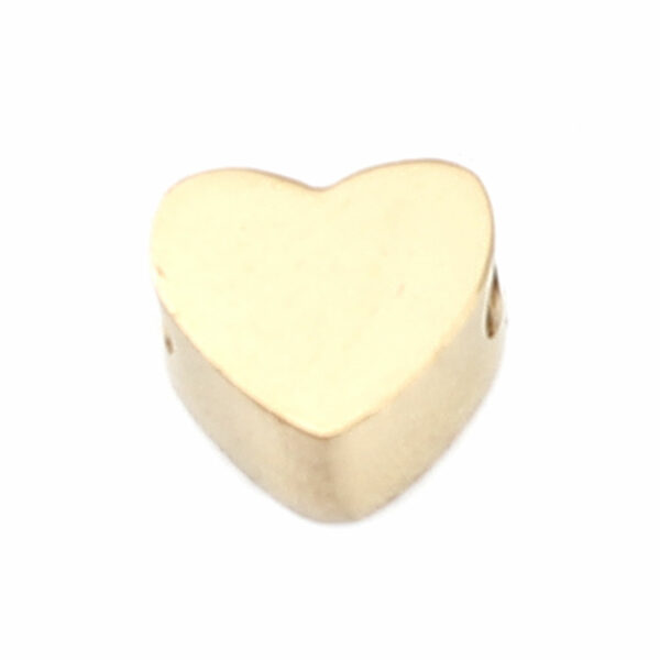 Tussenstukje hartje Valentine - Edelstaal Gold - 6x5mm - B665383 - Afbeelding 3