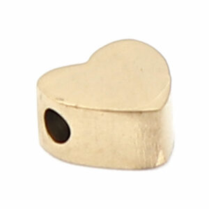 Tussenstukje hartje Valentine - Edelstaal Gold - 6x5mm - B665383