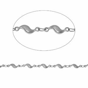 Edelstaal Ketting Silver 'S' schakel - B69983