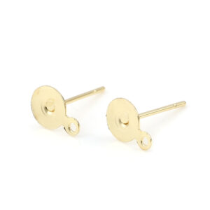 Oorsteker Plateau - 6mm - Edelstaal gold - B714693