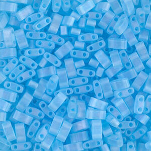 Half Tila bead 5x2.3mm - Mat Transparant Aqua AB - 148FR
