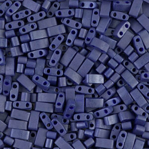 Half Tila bead 5x2.3mm - Mat Opaque Cobalt Luster - 2075