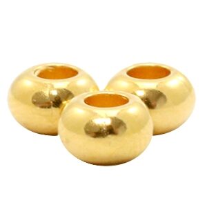 Tussenstukje  bolletje - 6x3.5mm - gold plated - 51213