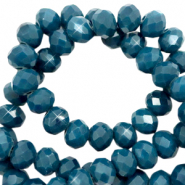 Briolette top quality - 4x3mm - Aegean blue pearl shine coating - 70160