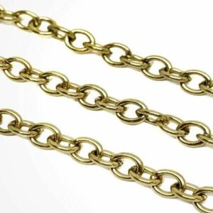Edelstaal Ketting nr 27 - Gold - 3.8x2.5mm