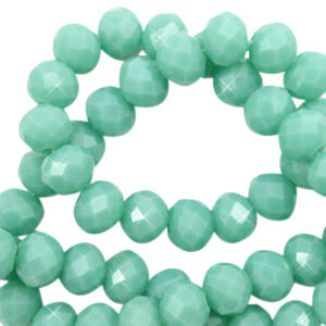 Briolette top quality - 8x6mm - Emerald green pearl shine coating - 74690