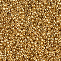 Rocaille 11/0 - duracoat galv. gold - 4202 - promotie per 50gr.