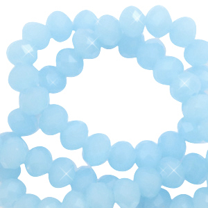 Briolette top quality - 4x3mm - Light cyan blue pearl shine coating-65576